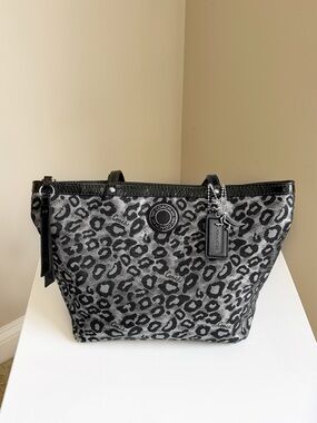 Coach Ocelot Metallic Leopard Tote Bag Y2K